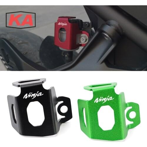 Latest Motorcycle Accessories For Kawasaki Z900 Z750 Z400 NINJA 400 300 250 Rear Brake Fluid Reservoir Guard Cover Cap Protector