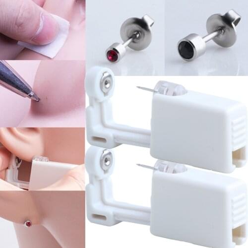 Disposable Sterile Ear Piercing Unit Tragus Helix Piercing Gun Nose Ear Painless Piercer Tool Kit Machine Stud DIY Jewelry Guns