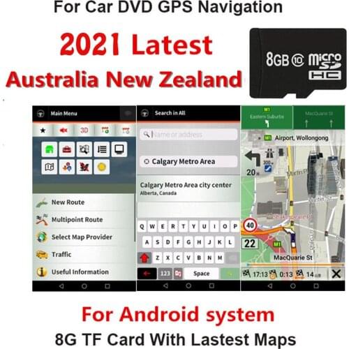 Fit for Android System Car Auto GPS Navigation 8GB Micro SD Card for Australia New Zealand Map