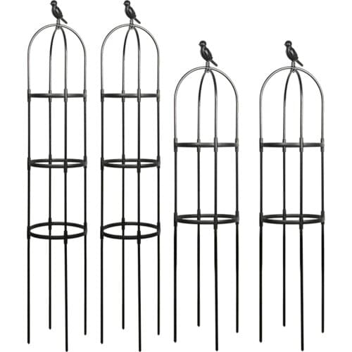 Wrought Iron Flower Stand Garden Plant Flower Vine Rack Climbing Planter Trellis Support Metal Flower Plant Display Bracket Tool