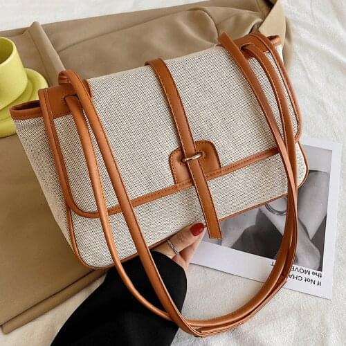 Luxury Handbags Women Bags Designer Female Panelled Leather Shoulder Bag Sac Casual Tote New Crossbody Bags Vintage Armpit Bag