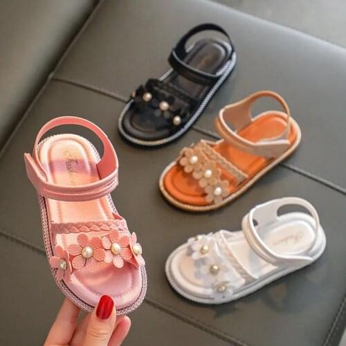 2021 new girls sandals Baotou beach shoes 2-6 years old children non-slip soft bottom childrens sandals non-slip summer sandals