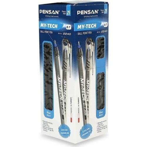 PENSAN Ballpoint MY-TECH 0.7 Red, Black, BLUE Pencil 25 Pieces Set