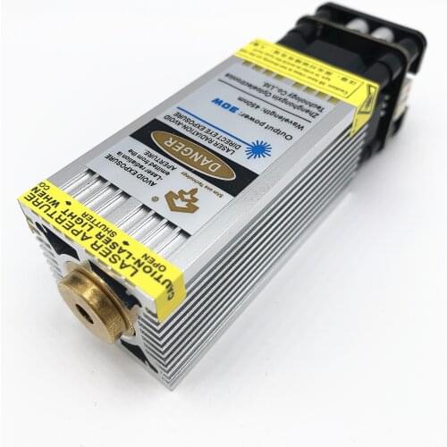 Blue laser module, actual 30W laser head super fast engraving stainless steel and oxidized metal, actual power, with PWM TTL
