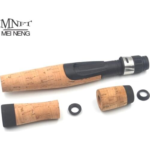 MNFT 2Sets Spinning Reel Seat Grip Cork Fishing Rod Split Rear Grip Handle Kit for DIY Rod Building and Repair