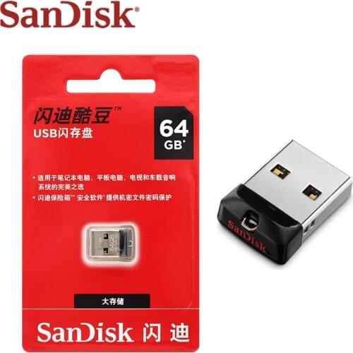 USB 2.0 SanDisk CZ33 USB Flash Drive 16GB 32GB High Speed Mini U Disk Memory Stick 64GB USB Pendrive
