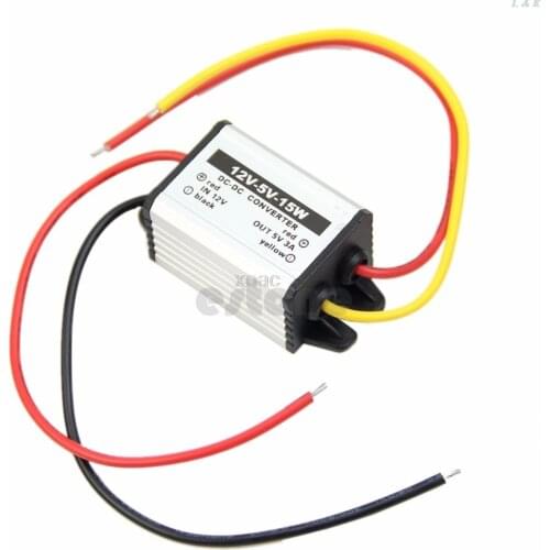 Waterproof DC to DC buck Converter 12V to 5V 15W Power Supply Module M07 dropship