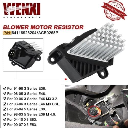 High Quanlity Final Stage Car Heater Blower Motor Resistor for BMW E46 E39 X5 X3 64116923204 64116929486 64118385549 64118364173