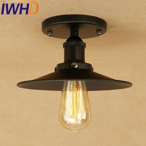 IWHD Edison Loft Style Iron Vintage Ceiling Light Fixtures Industrial Ceiling Lamps Antique Indoor Lighting Lustres De Sala