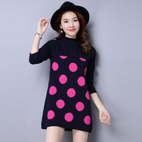 2019 New Spring Autumn Sweater Dress Women Turtleneck Warm Female Knitted Vestidos Long Elegant Straight Pull Femme jurken P13