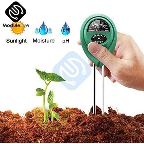 3 in 1 soil PH water moist tester instrument tool moisture meter Acidity humidity sunlight garden plants Flowers New