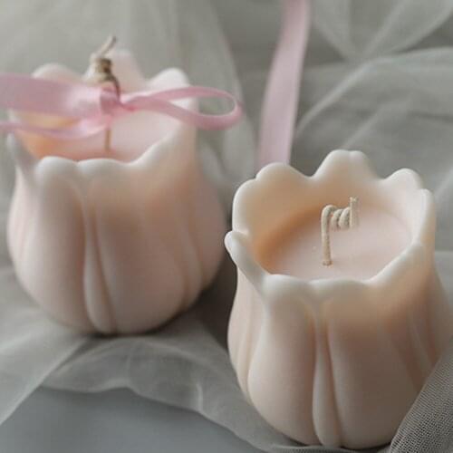 3D Tulip Candle Mold Flower Resin Silicone Molds Soy Wax DIY Tool Mothers Day Gift Handmade Diy Soap Mould Making Supplies