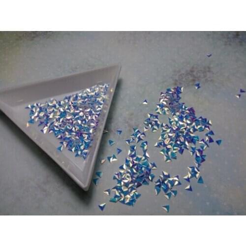 50G Triangle Shape 3D Effect Colorful Glitter 3MM For Nail Glitter 5 Colors Nail Art Decoration Makeup Facepaint DIY Decoration