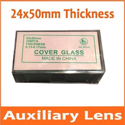 500PCS 24X50mm Biomicroscope Microscope Glass Slide Cover Slips Blank Slides 0.13-0.17mm for Lab Students to Learn Science
