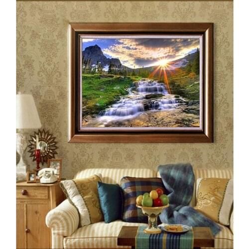 Diamond Embroidery Diy Diamond Painting Cross Stitch Kits Diamond Mosaic Sunset scenery Full Square Diamond Embroidery CS109