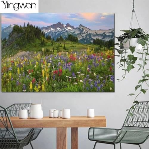 DIY 5D Full Diamond Painting Cross Stitch Kits North American Mountains NEW Diamonds Embroidery Flower Crystals Decor Mosaic Art