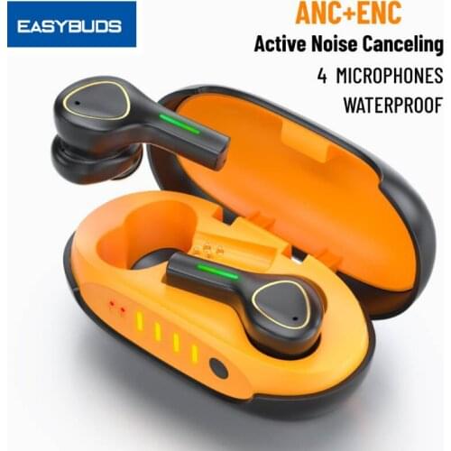 Easybuds TWS S9 ANC+ENC Active Noise Reduction Wireless Headset Waterproof Earbuds Earphones Bluetooth-compatible 5.0 With Mic