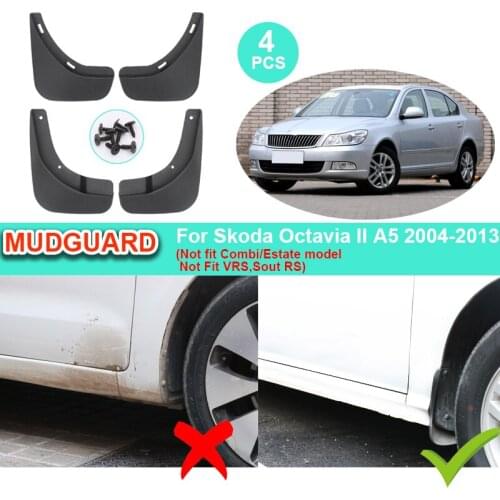 Car Mud Flaps For Skoda Octavia II A5 2004-2008 2009 2010 2011 2012 2013 Mudflaps Guards Mudguards Fender Splash Flaps Protector