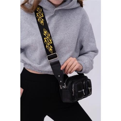 Women Flame Pattern Column Hanging Double Pock Womens Bag Casual Shoulder Bag Women Luxury Shoulder Women Bag Crossbody Bagsets