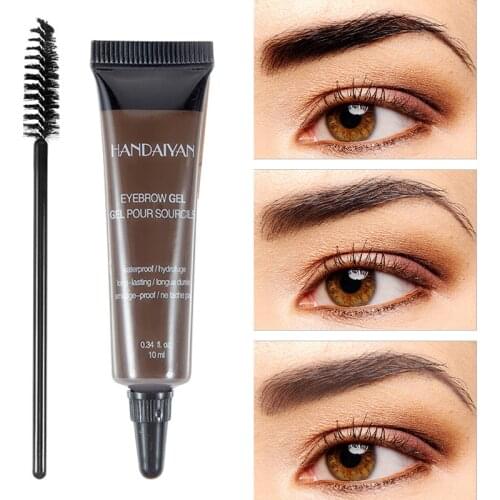 Eyebrow Gel Waterproof Eyebrow Enhancer Makeup Microblading Eyebrow Tattoo Pencil Tint Long Lasting Eye Brow Cream with Brush