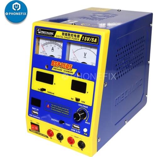 Mechanic DSP15D3 15D5 DC Power Supply 15V 5A high precision Power Supply Station LED Digital Display For Mobile Phone Repair