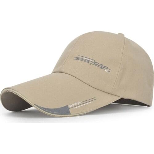2021 Sports Cap Mens Hat For Fish Outdoor Fashion Line Baseball Cap Long Visor Brim Shade Snapback Sun Hat Bone Gorras