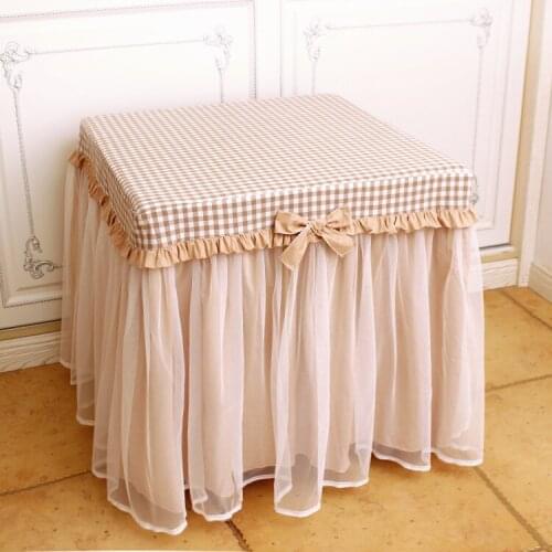 Cotton lace fabric green/blue/brown purple lattice lace table Microwave Oven cover tablecloth lace tassel length:46cm