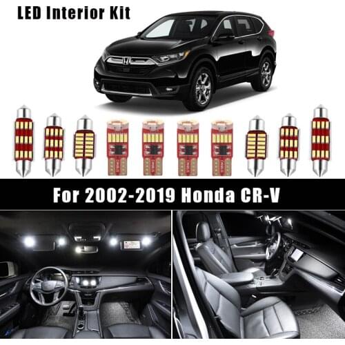 White Canbus LED Interior Reading dome map Lights bulb Kit for Honda CR-V CRV 2002-2019 Car Accessories Cargo License Plate Lamp