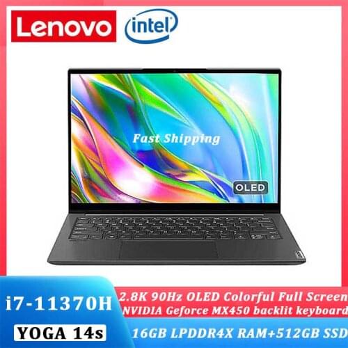 Lenovo YOGA 14s 2021 New laptop intel i7-11370H 16GB RAM 512GB SSD 14inch OLED Full screen computer Windows10 Ultraslim Notebook
