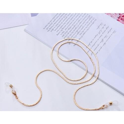 Mask Chains Rope Beads Box Chain for Glasses Gold Plated Women Hanging Neck Sunglasses Chain Straps Lanyard Eyeglasses Cords
