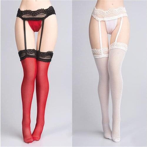 In Stock 1/6 Female Soldier Clothes Sexy Garter Stockings Underwear Model for 12 inch Figures Body Toys