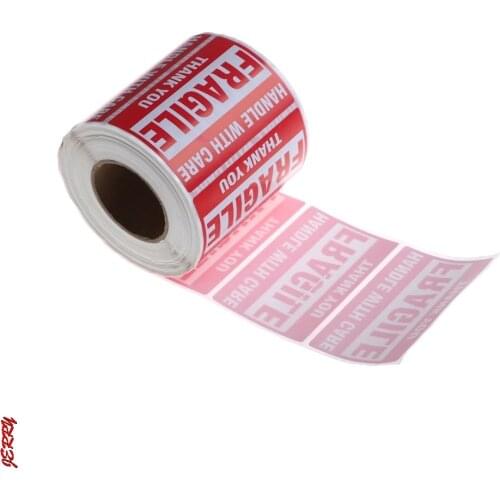 500Pcs/Roll Warning Sticker "Handle With Care" "Fragile" THANK YOU" Stickers Shipping Mailing 50*75mm