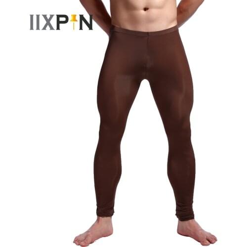 New Man Sexy Long Johns Solid Slim Fit Stretchy Leggings Gym Sports Fitness Bodybuilding Pants Bottoms Gay Spandex Lounge Tights