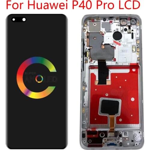 6.58'' For HUAWEI P40 Pro LCD Display Touch Screen Digitizer Assembly With Frame For Huawei P40Pro ELS-NX9 Original Screen