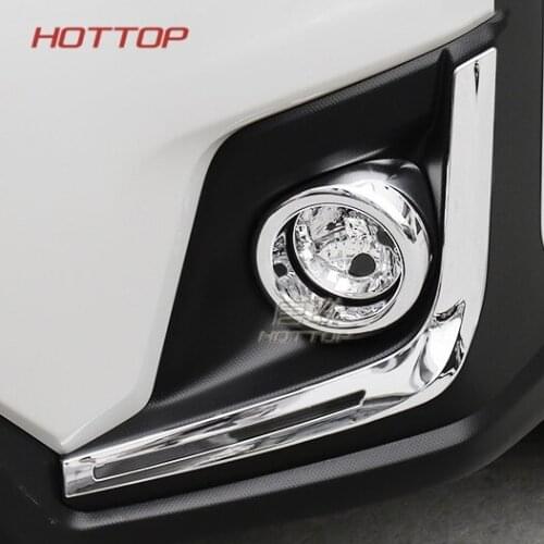 Front/Rear Fog Light Foglight Lamp Eyebrow Eyelid Fog lamps cover Chrome Cover Trim Strip Fit For Subaru XV 2018