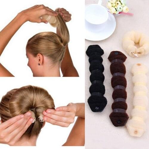 2Pcs/Set Fashion Hair Donut Bun Maker Hair Styling Tools Magic Hairband Braiders Hair Styler