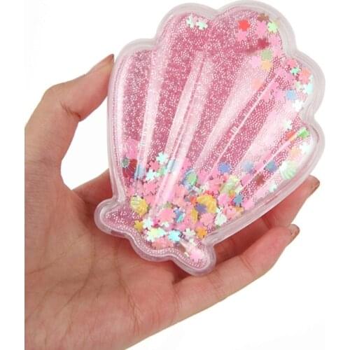 Hair Brush Shell Hair Comb NO Detangler No Static Hair Brushes Glitter Sparkling Hairbrush for Wet & Dry Hair for Women Girls