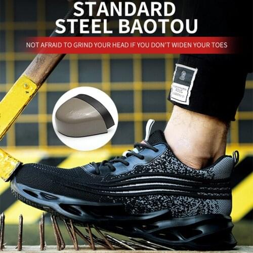 Work safety boots for men footwear safety man working shoes security footwear safety shoes male free shipping