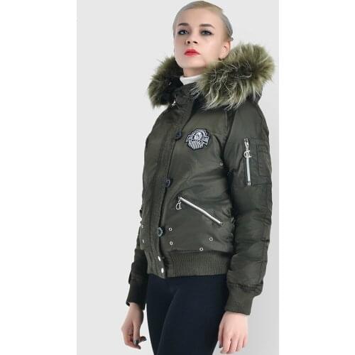 Jacket Winter Women Down Cotton Padded Plus Size Parka Womens Jackets Woman Short Coat Big Fur Collar Parkas KJ763 's s s