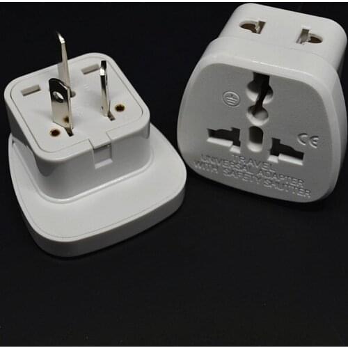 10pcs/lot US/UK/EU to AU Australia 3pin 1to2 conversion plug and socket Tourism Adaptor Plugs converter with safety gate