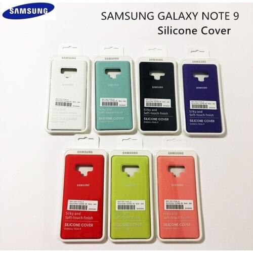 100% Original Samsung Liquid Soft Silicone Cover Case for Galaxy Note 9 N9600 6.4 Inch Silky Liquid Anti-knock Back Cover