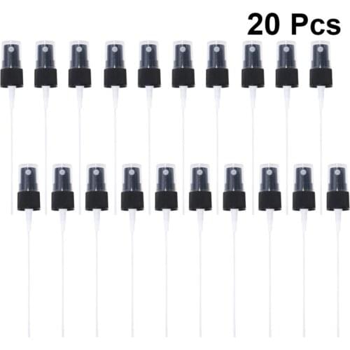 20Pcs Portable Spary Bottle Pump Perfume Spray Head Mist Sprayer Replacement Spray Head Black 18/20/24 Caliber