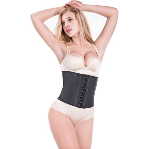 25 steel bone short style body shaping rubber garment latex waist closure belt body protector waist correction health care