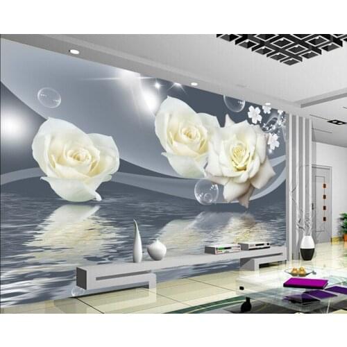3d wall murals wallpaper Rose background wall modern living room wallpapers Home Decoration painting wallpaper
