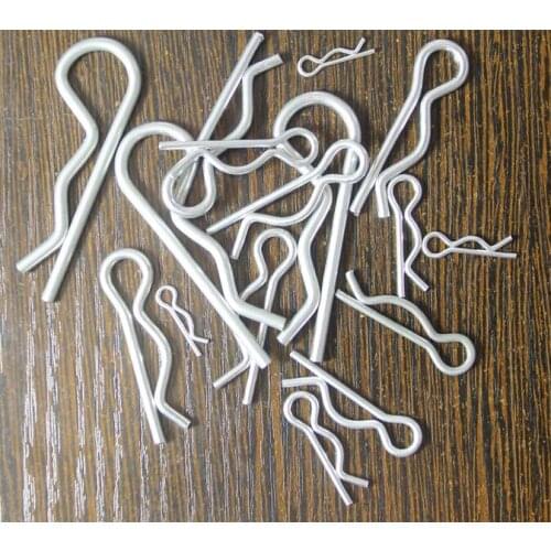 50pcs Spring Cotters R type Pins for cars M1.2 M1.8 M2 M2.5 M3 M3.5 M4 M5 M6