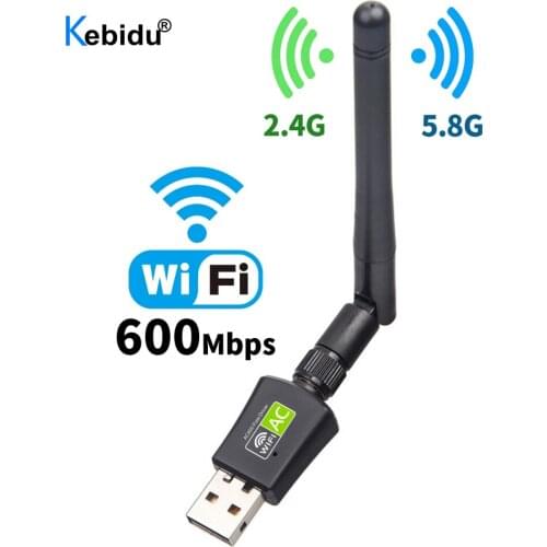 600Mbps USB Wifi Adapter 5.8GHz+2.4GHz USB Wifi Receiver Wireless Network Card USB High Speed Antenna Wifi Adapter Free Driver