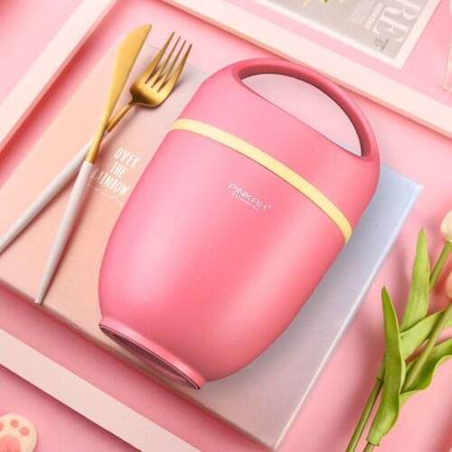 820ML Thermal Lunch Box Vacuum Insulated Jar 2-layer Stainless Steel Thermal Food jar With Spoon Keep Food Warm Containers