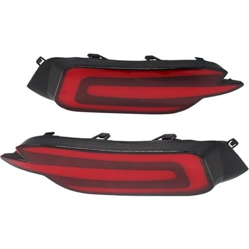 HAUSNN 2Pcs/Set Car LED Brake Tail Lamp for 10th Civic 2016 2017 Rear Bumper Fog Light Red Color Free Shipping