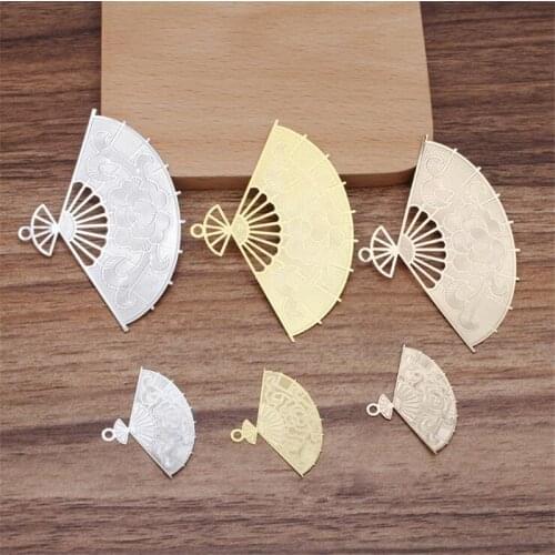 SIXTY TOWFISH DIY Jewelry Accessories Size 48*59mm/26*35mm Copper Materials Ancient Retro Style Flower Slice Charms