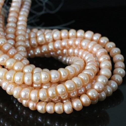 Hot Sale Freshwater Orange Natural Pearl Abacus Beads 9-10mm Fit Nacklace Bracelet Weddings Beauty Jewelry Making 15inch B1385